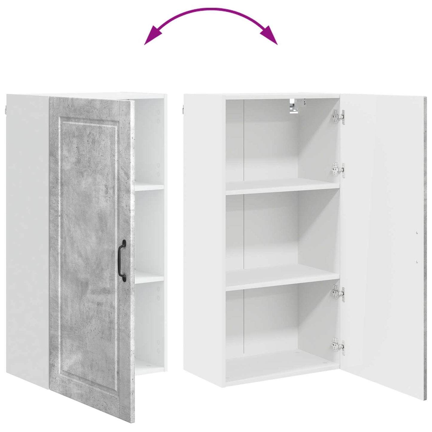 Wall Cabinet PORTO Concrete Grey 50 x 31 x 100 cm