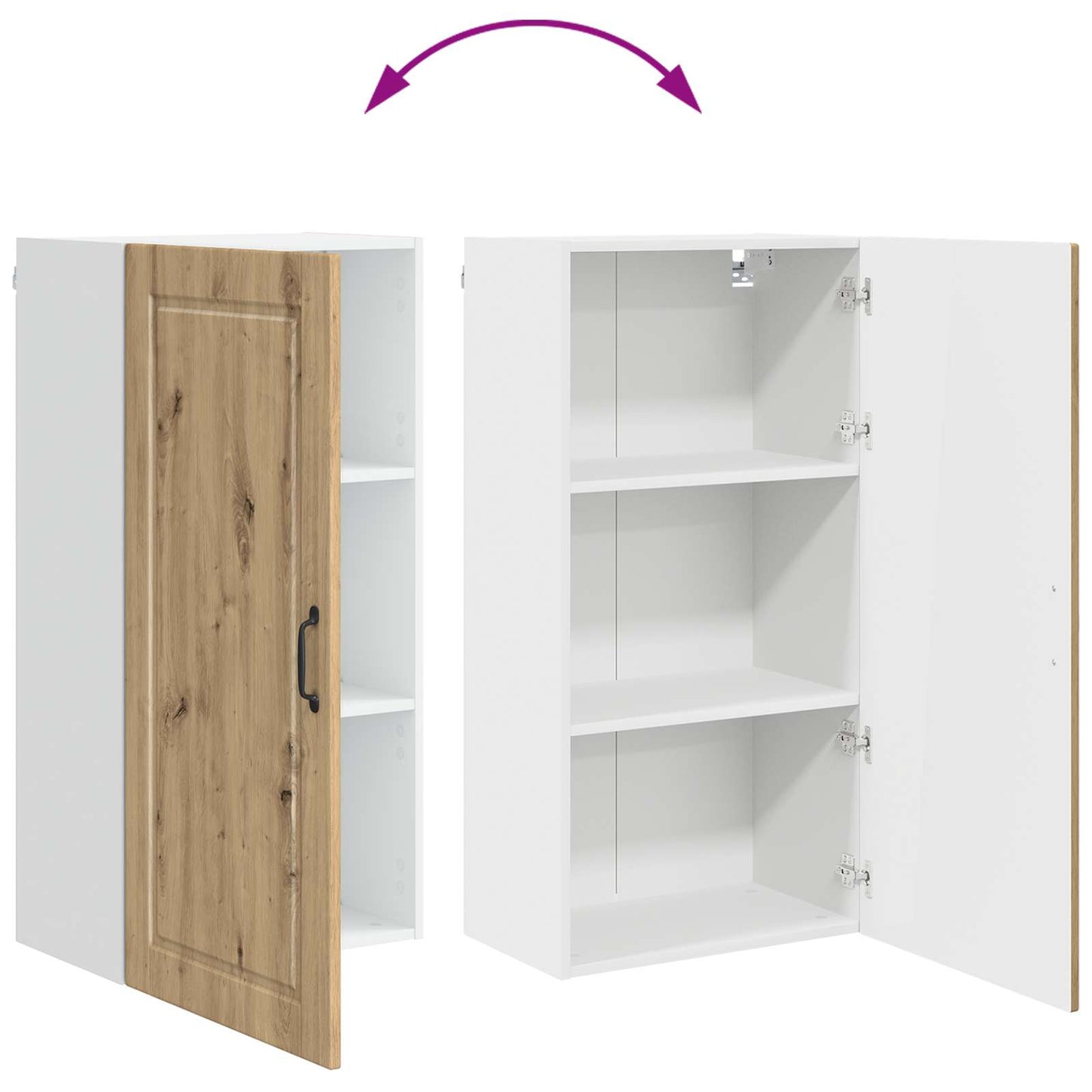 Wall Cabinet PORTO Artisan Oak 50 x 31 x 100 cm Engineered Wood