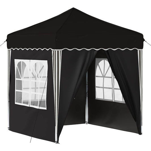Pop-up Party Tent 195 x 195 x 245 cm Black Oxford Fabric