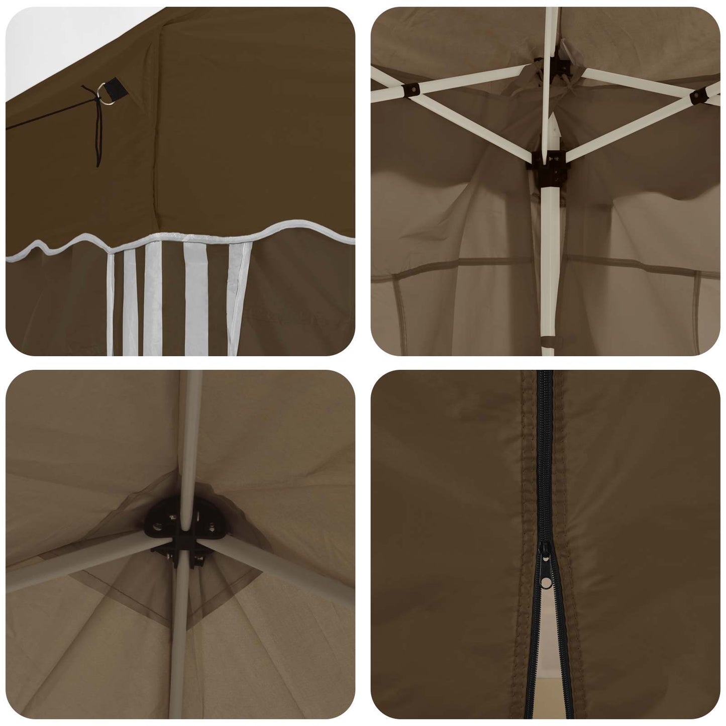 Pop-up Party Tent 575 x 288 x 245 cm Taupe