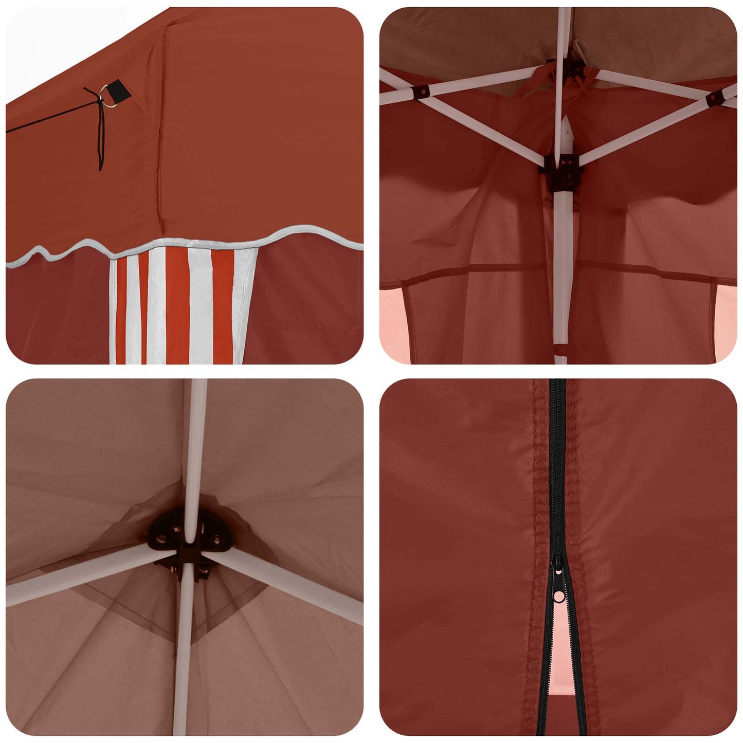 Pop-up Party Tent 575 x 288 x 245 cm Terracotta