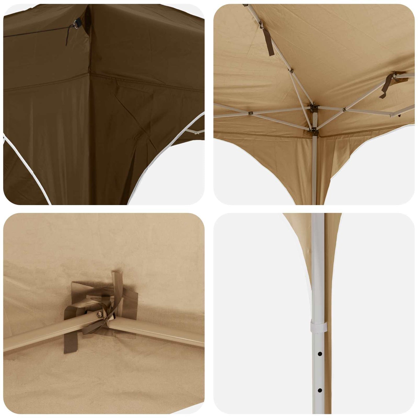 Pop-up Party Tent 192 x 192 x 245 cm Taupe