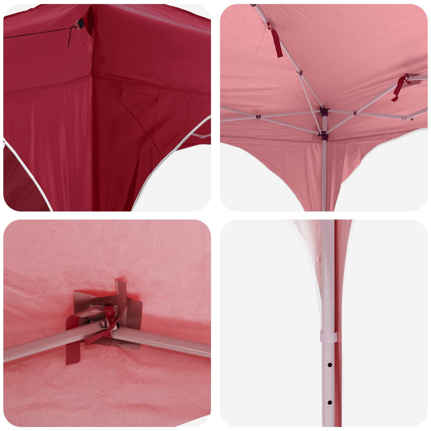 Pop-up Party Tent 192 x 192 x 245 cm Burgundy