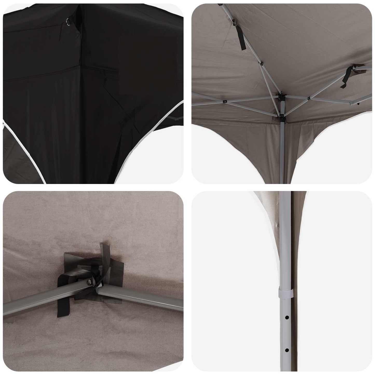 Pop-up Party Tent 290 x 290 x 245 cm Black