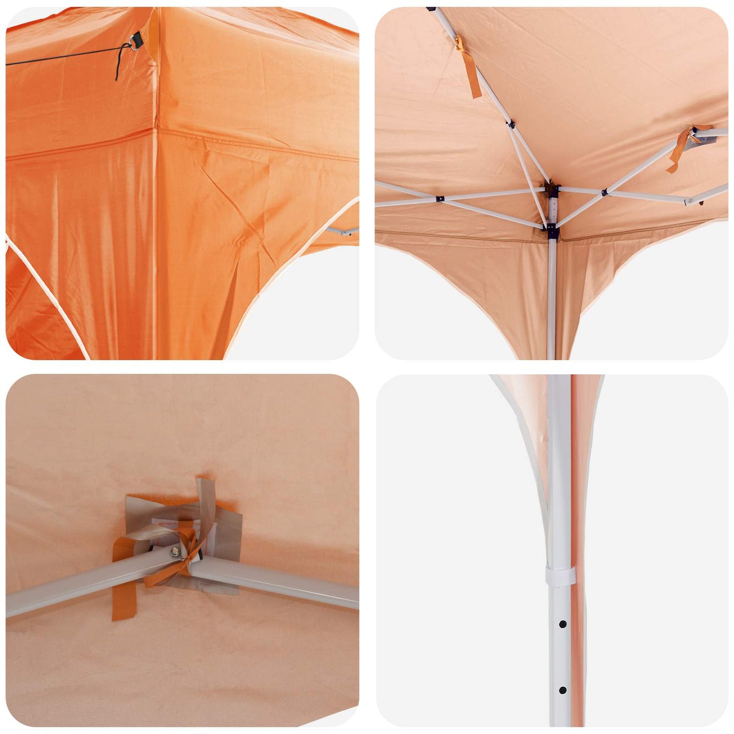 Pop-up Party Tent 290 x 290 x 245 cm Orange