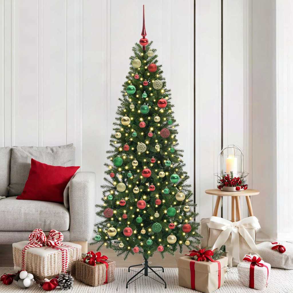 Christmas Bauble Set with 300 LEDs 120 pcs Multicolour Plastic