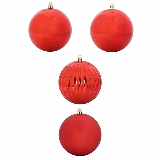 Christmas Bauble Set XXL 4 pcs Red Ø 20 cm Plastic