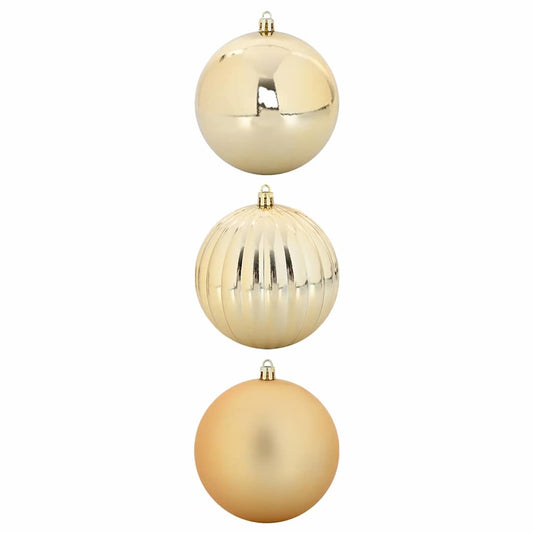 Christmas Bauble Set XXL 3 pcs Gold Ø 25 cm Plastic