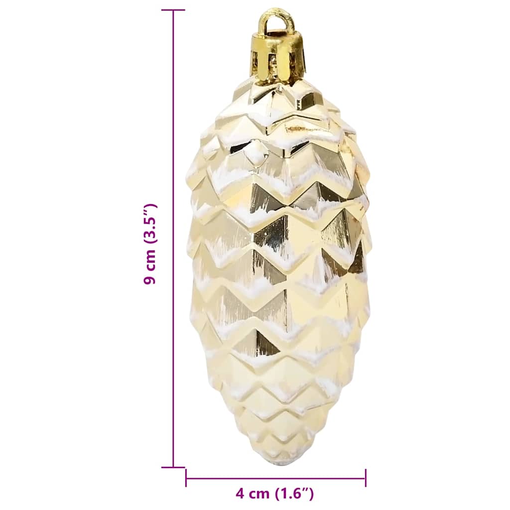 Christmas Pine Cone Ball 40 pcs Gold 4 x 9 cm Plastic