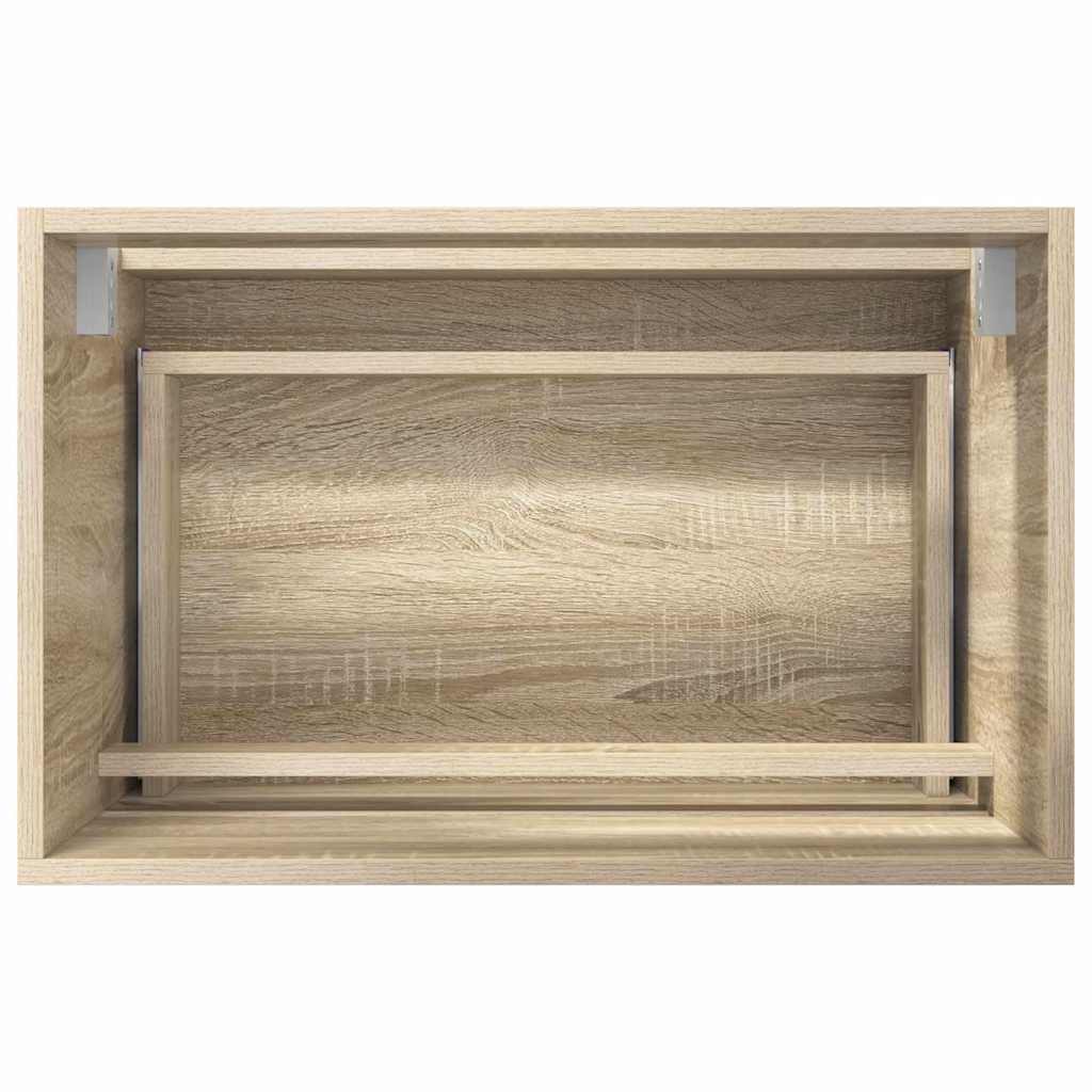 Bathroom Furniture Set Sonoma Oak Engineered Wood