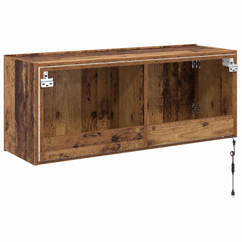 TV Wall Cabinet Old Wood Engineered Wood
