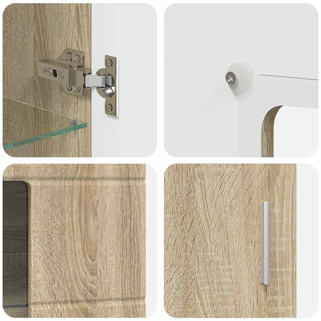 TV Cabinet Set FLORIN 3 pcs Sonoma Oak Engineered Wood