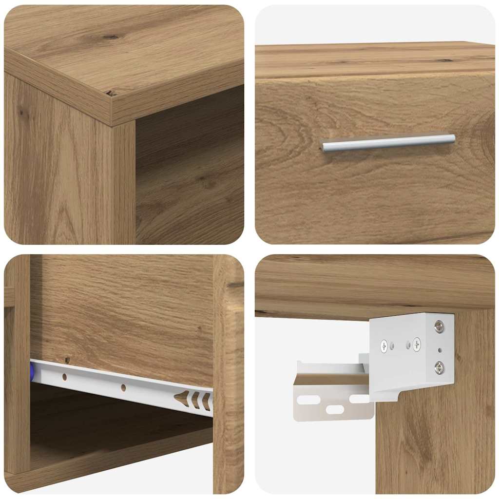 TV Cabinet Set FLORIN 3 pcs Artisan Oak Engineered Wood
