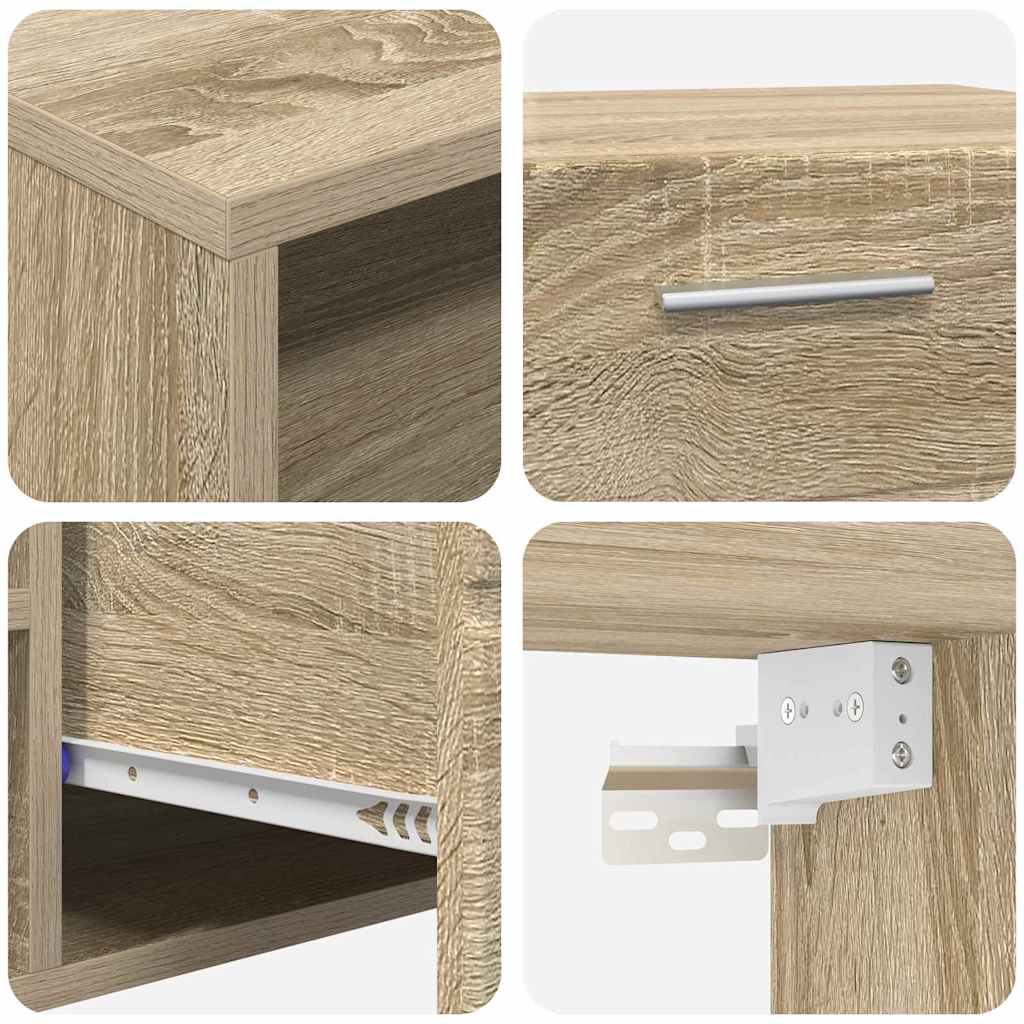TV Cabinet Set FLORIN 3 pcs Sonoma Oak Engineered Wood