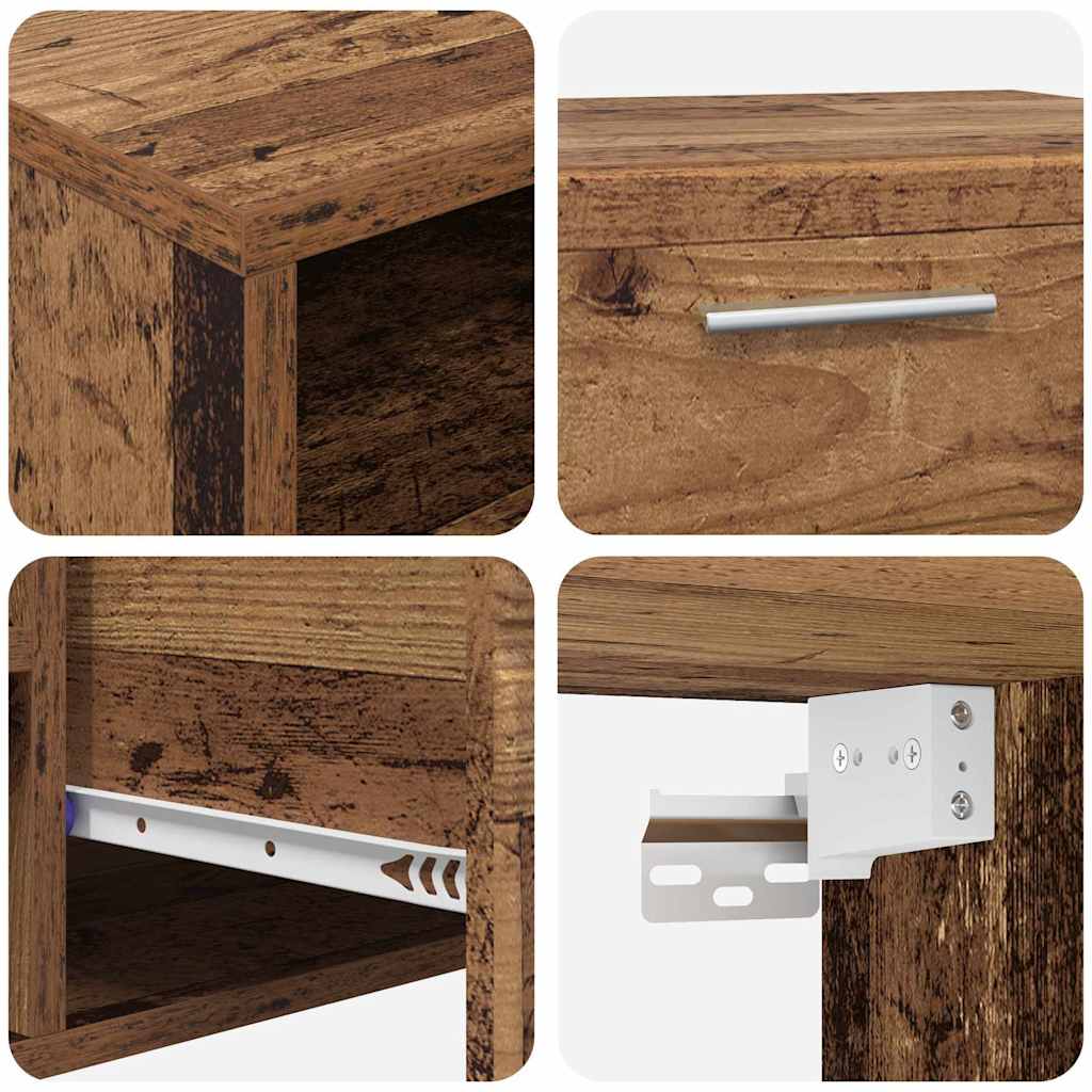 TV Cabinet Set FLORIN 3 pcs Old Wood Engineered Wood