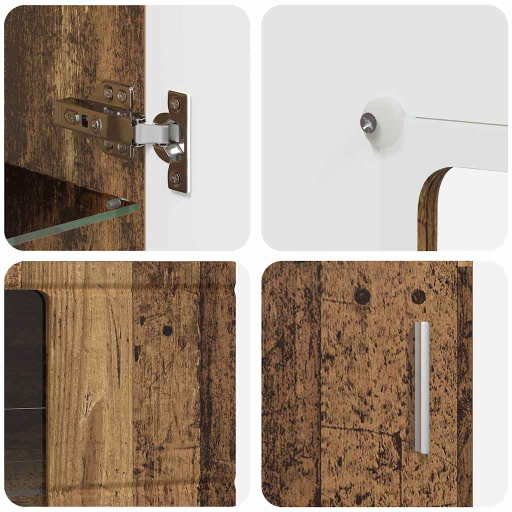 TV Cabinet Set FLORIN 3 pcs Old Wood Engineered Wood