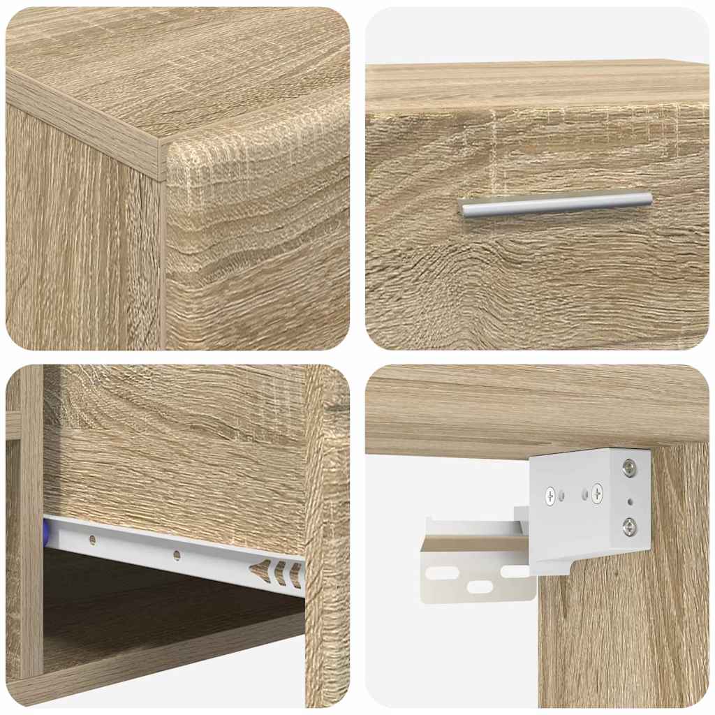 TV Cabinet Set FLORIN 3 pcs Sonoma Oak Engineered Wood