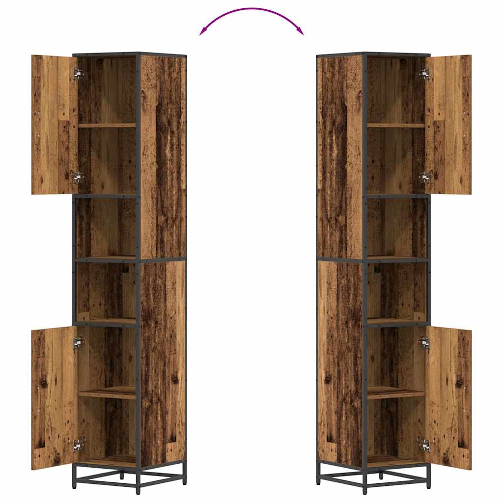 Bathroom Furniture Set Old Wood 35 x 37.5 x 188.5 cm