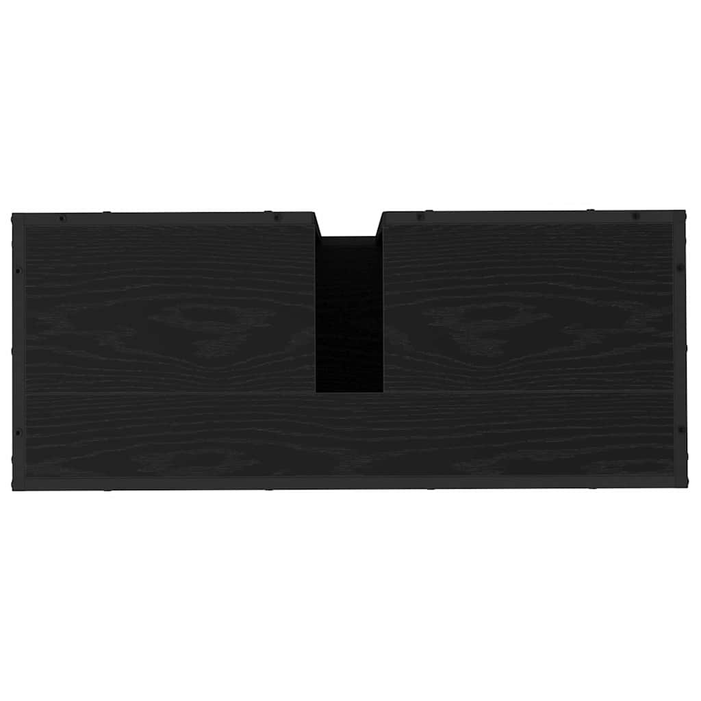 Bathroom Furniture Set 4 pcs Black Oak Engineered Wood