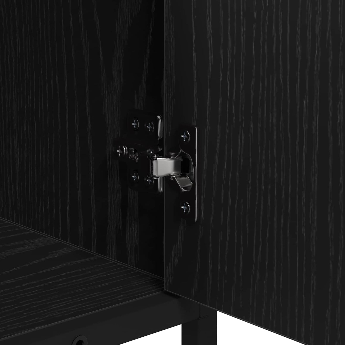 Bathroom Furniture Set 2 pcs Black Oak Engineered Wood