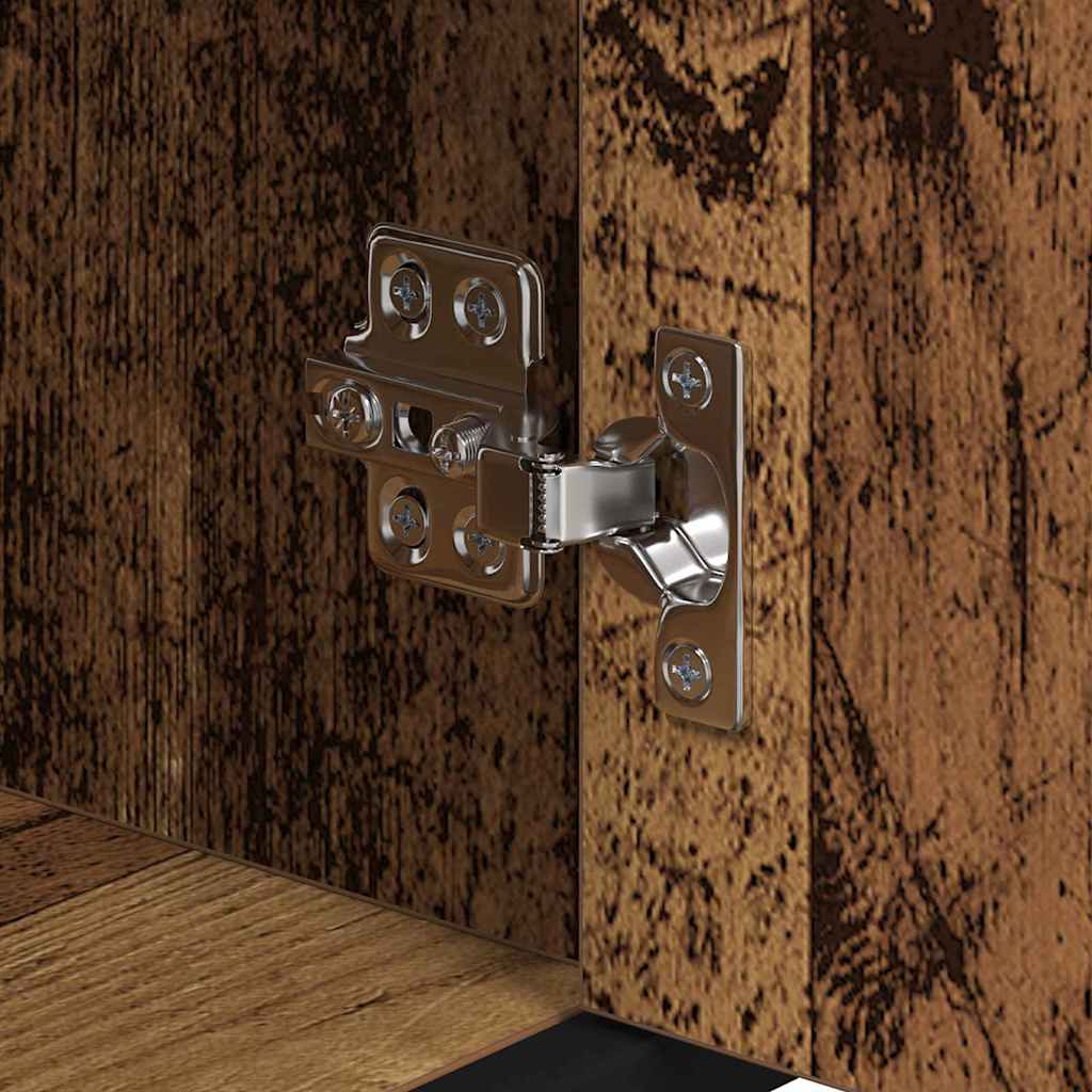 Bathroom Furniture Set 3 pcs Old Wood Engineered Wood