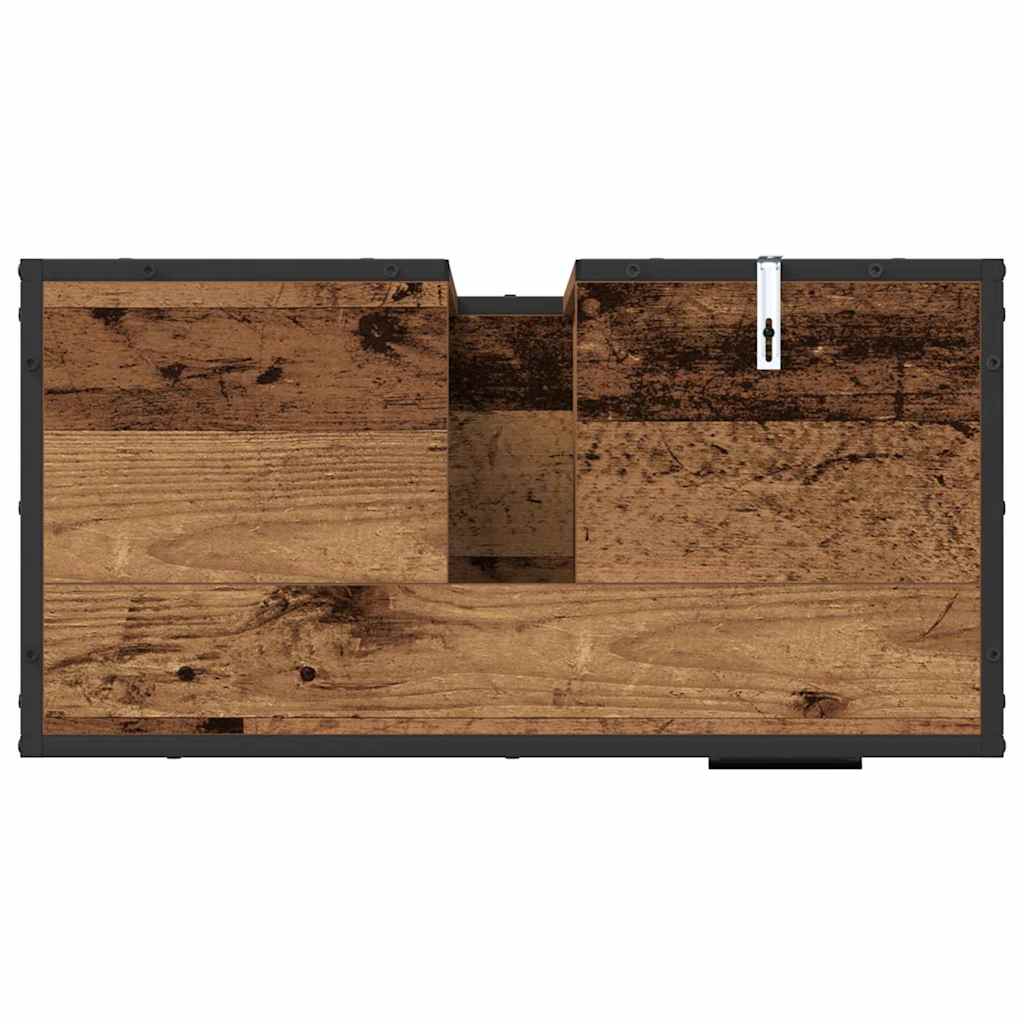 Bathroom Furniture Set 4 pcs Old Wood Engineered Wood