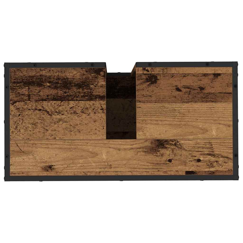 Bathroom Furniture Set 4 pcs Old Wood Engineered Wood