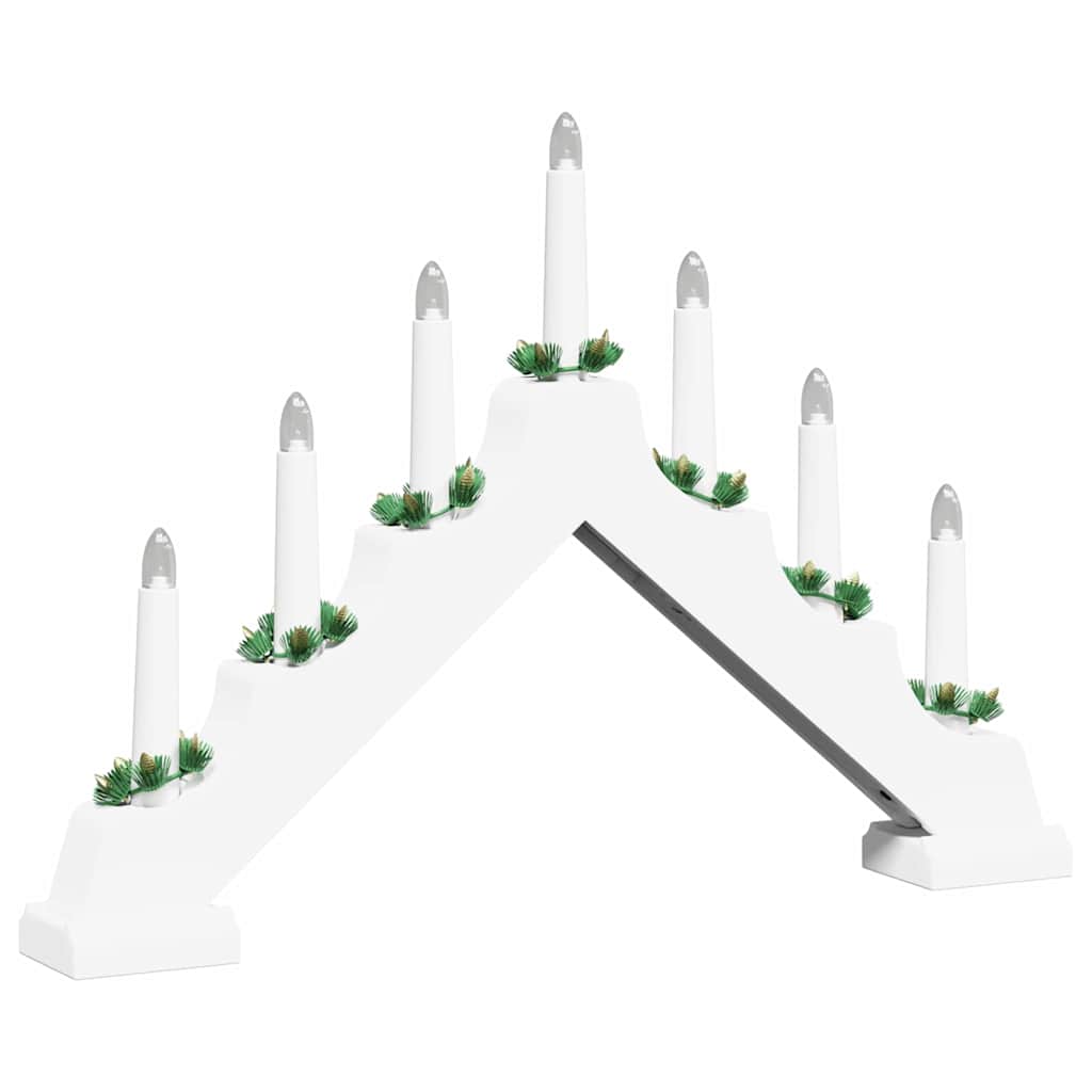 Christmas Candle Bridge 3 pcs White 39.5 x 5 x 29 cm