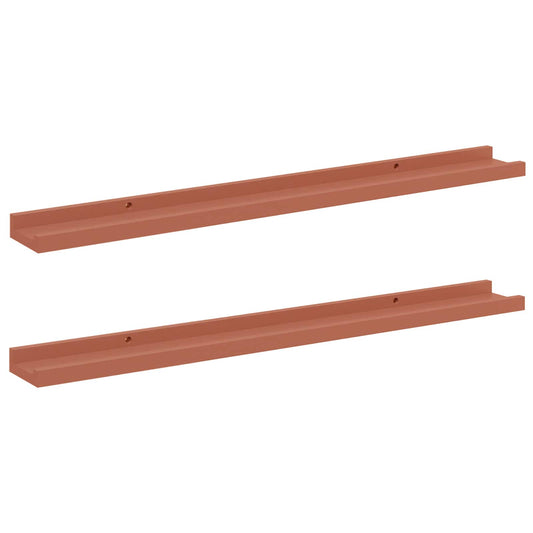 Wall Shelf 2 pcs Red 80 x 9 x 3 cm Engineered Wood
