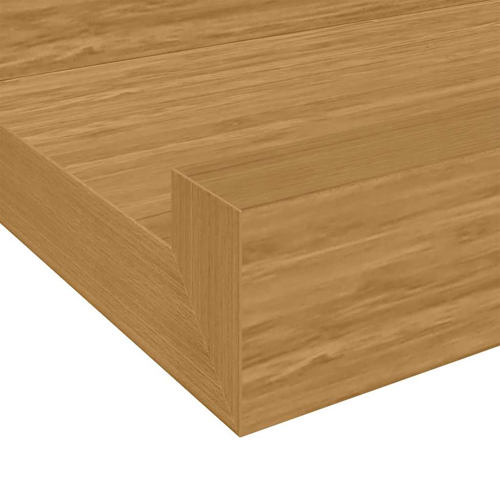 Wall Shelf 2 pcs Beige 100 x 9 x 3 cm Engineered Wood