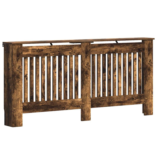 Radiator Cover Smoked Oak 172 x 19 x 81.5 cm Engineered Wood