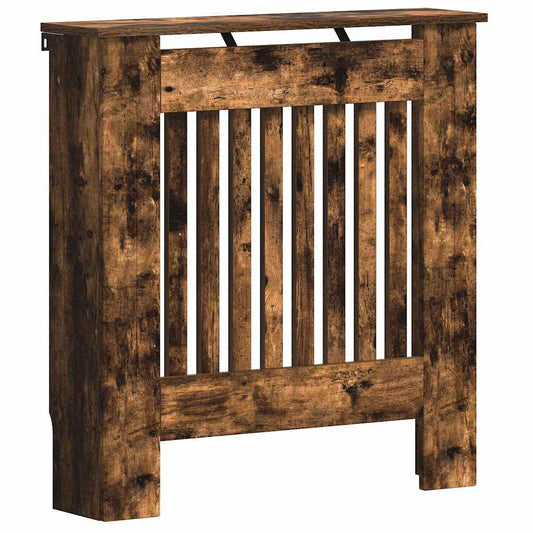 Radiator Cover Smoked Oak 78 x 19 x 81.5 cm Engineered Wood