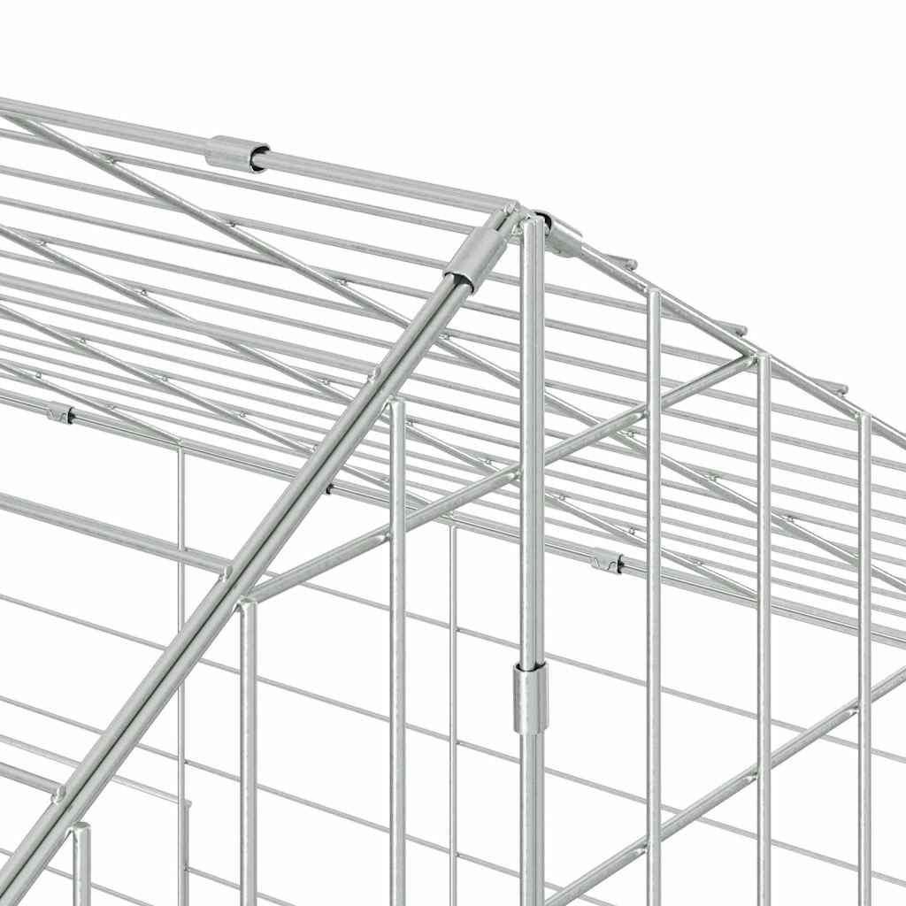 Rabbit Cage Silver 100 x 78 x 78 cm Galvanised Steel
