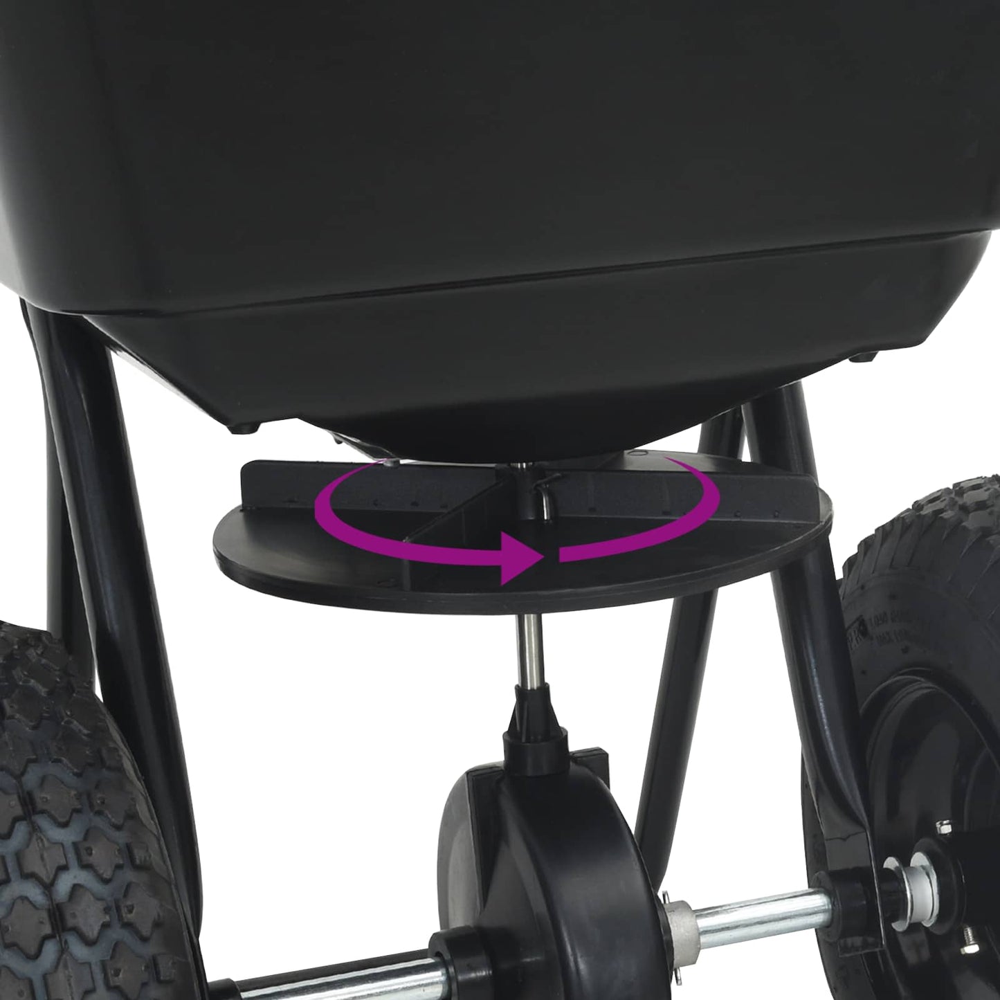 Spreader Black 53 x 81.5 x 78 cm PVC and Steel