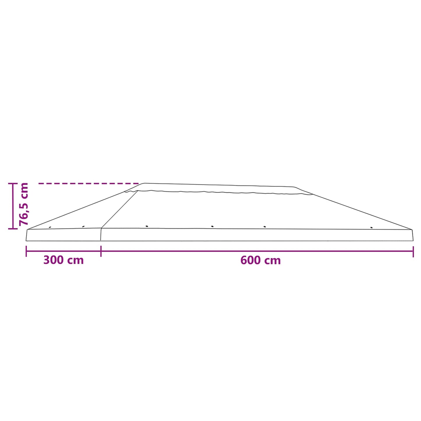 Gazebo Canopy Cover 6 x 3 m Orange Polyester 190