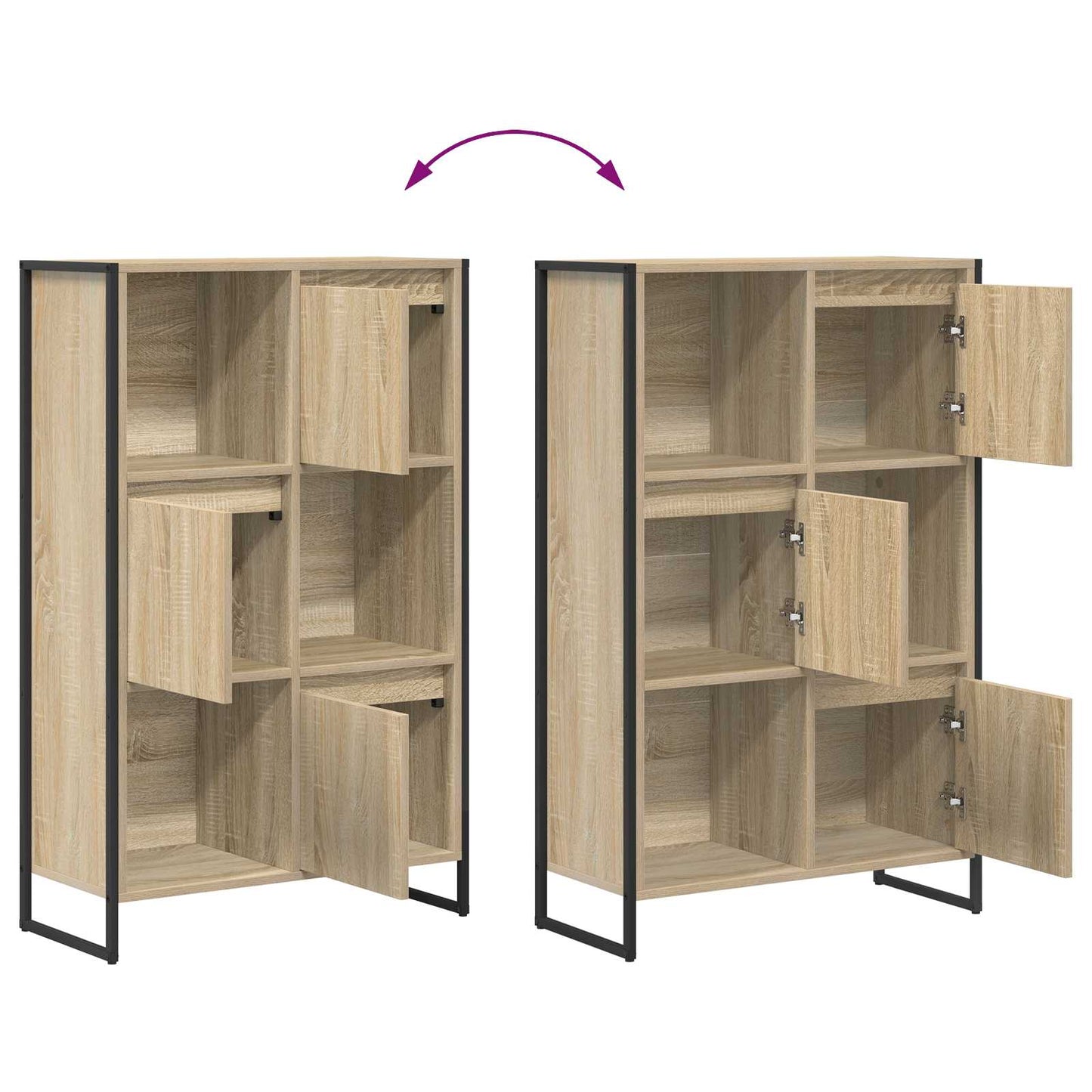 Book Cabinet 68 x 30 x 108.5 cm Engineered Wood Sonoma