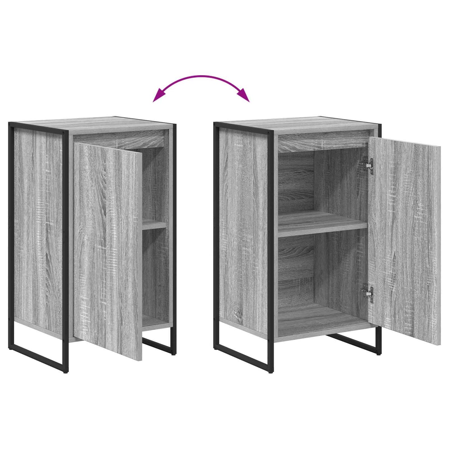 Sideboard Grey Sonoma 43 x 36 x 75.5 cm Engineered Wood