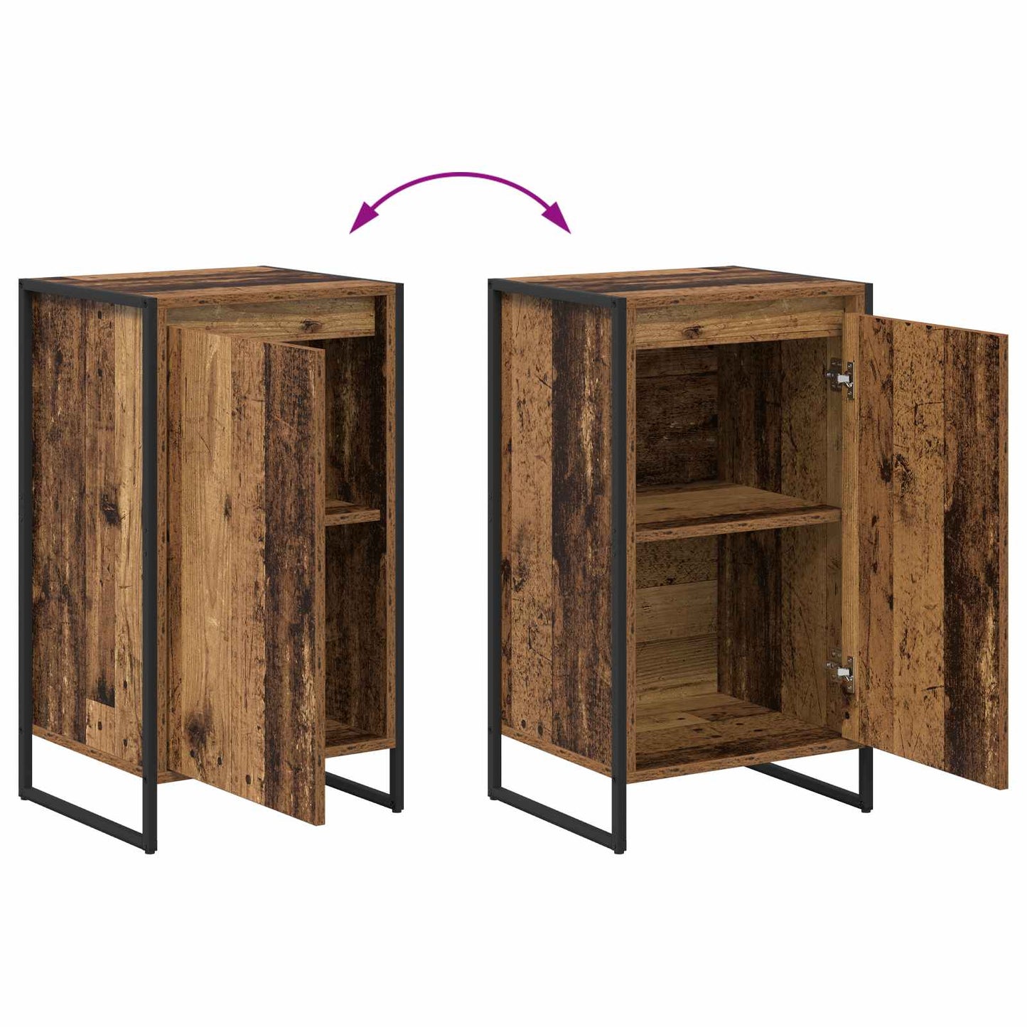 Sideboard Old Wood 43 x 36 x 75.5 cm Engineered Wood