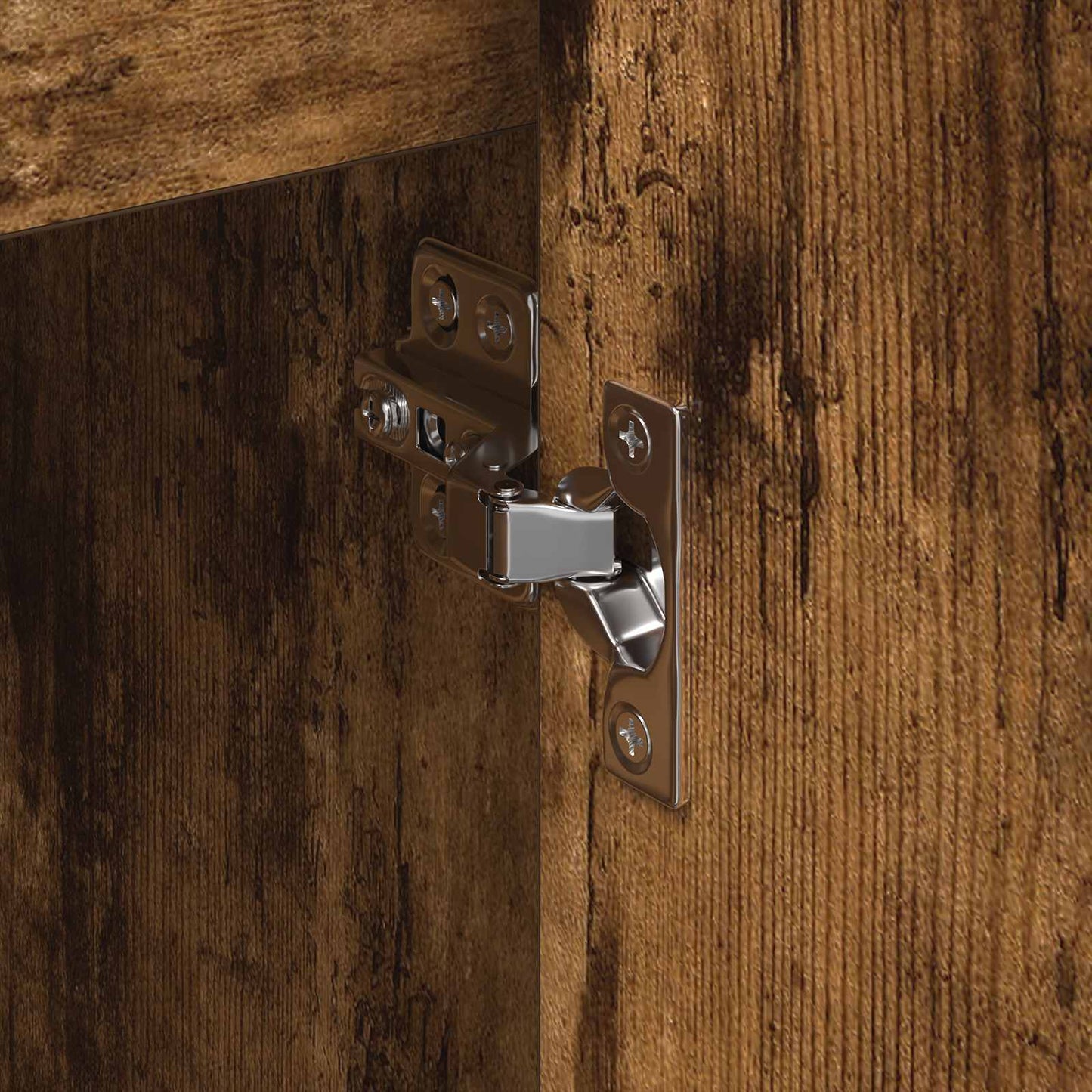 Side Cabinet Smoke Oak 96.5 x 30 x 75 cm Engineered Wood