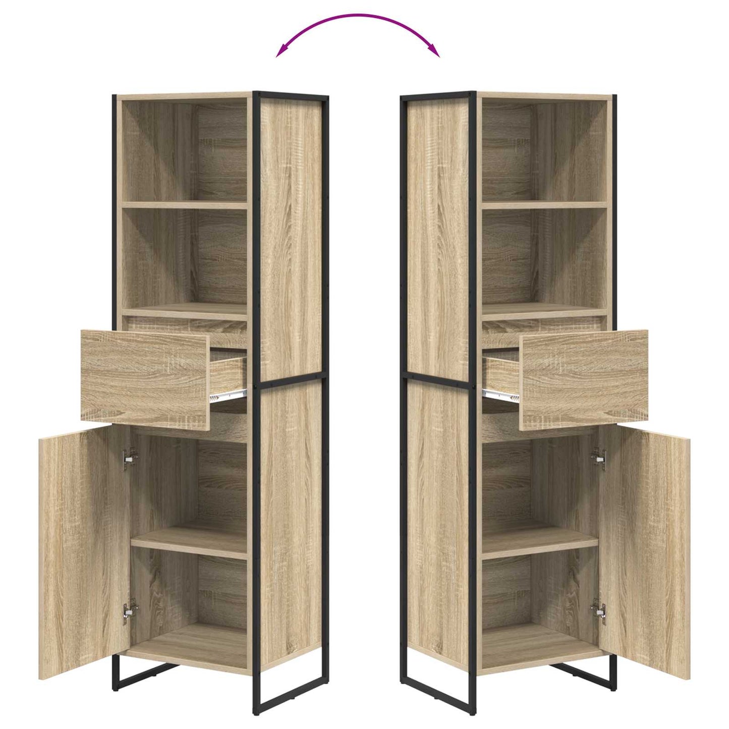 Book Cabinet Sonoma 43 x 36 x 150.5 cm Engineered Wood