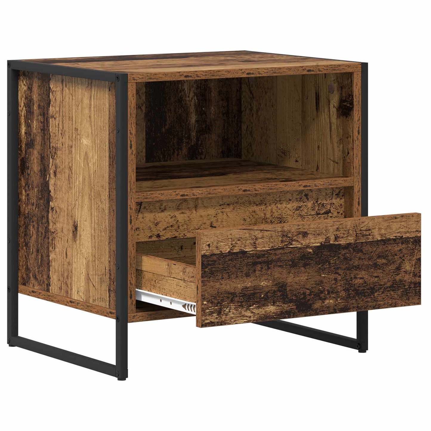 Bedside Table 2 pcs Old Wood 50 x 39.5 x 50 cm Engineered Wood