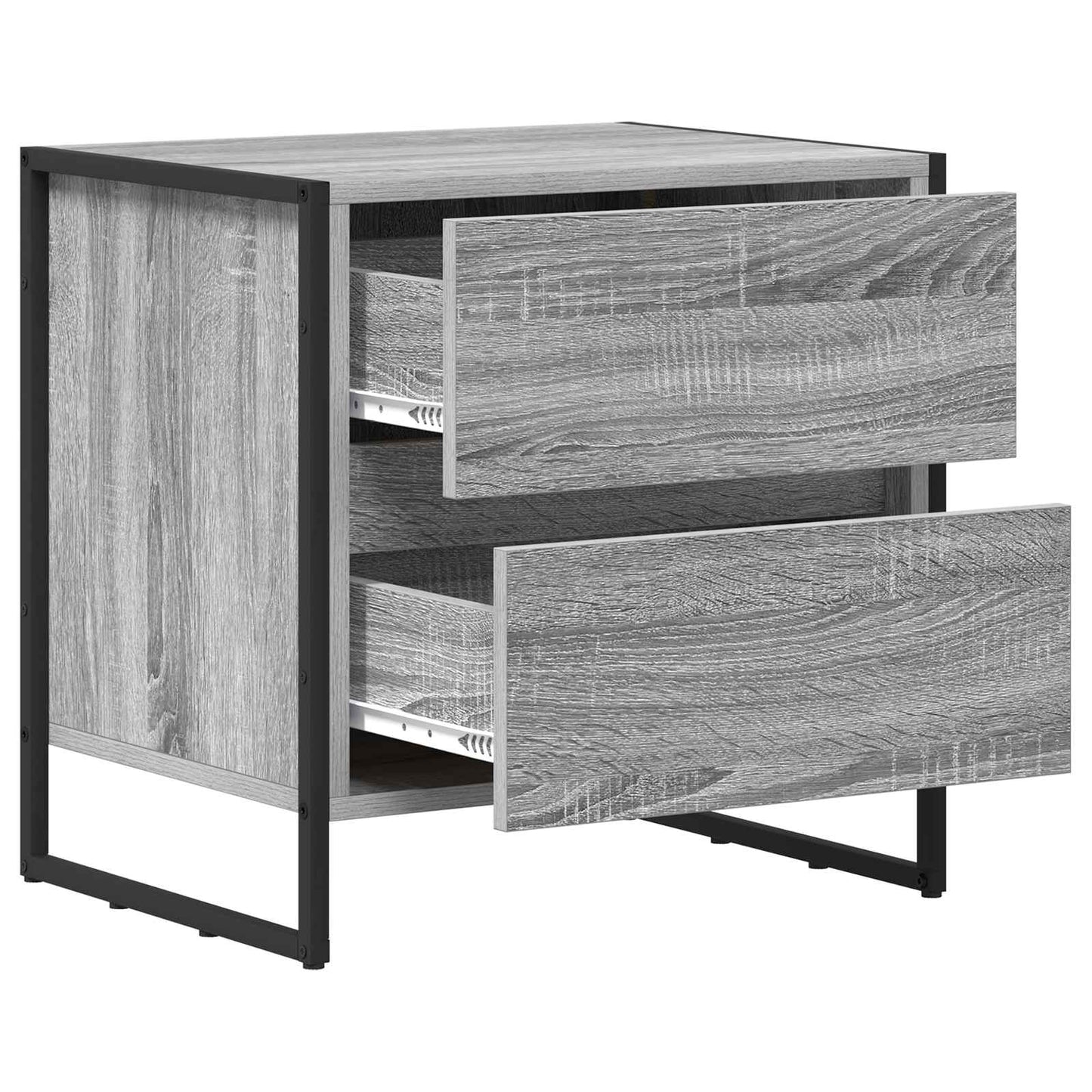 Bedside Table with Drawer 2 pcs Grey Sonoma 50 x 39.5 x 50 cm