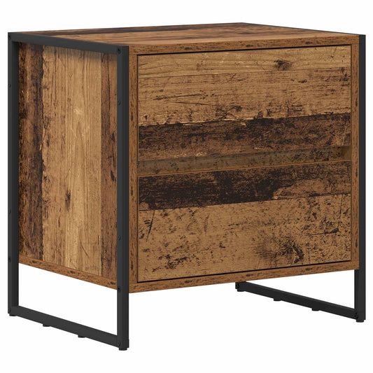 Bedside Table Old Wood 50 x 39.5 x 50 cm Engineered Wood