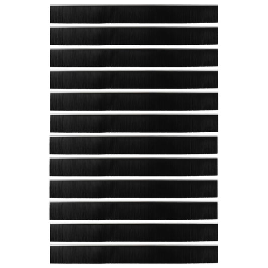 Self-adhesive Door Brush Seals 12 pcs 100 cm Aluminium Alloy
