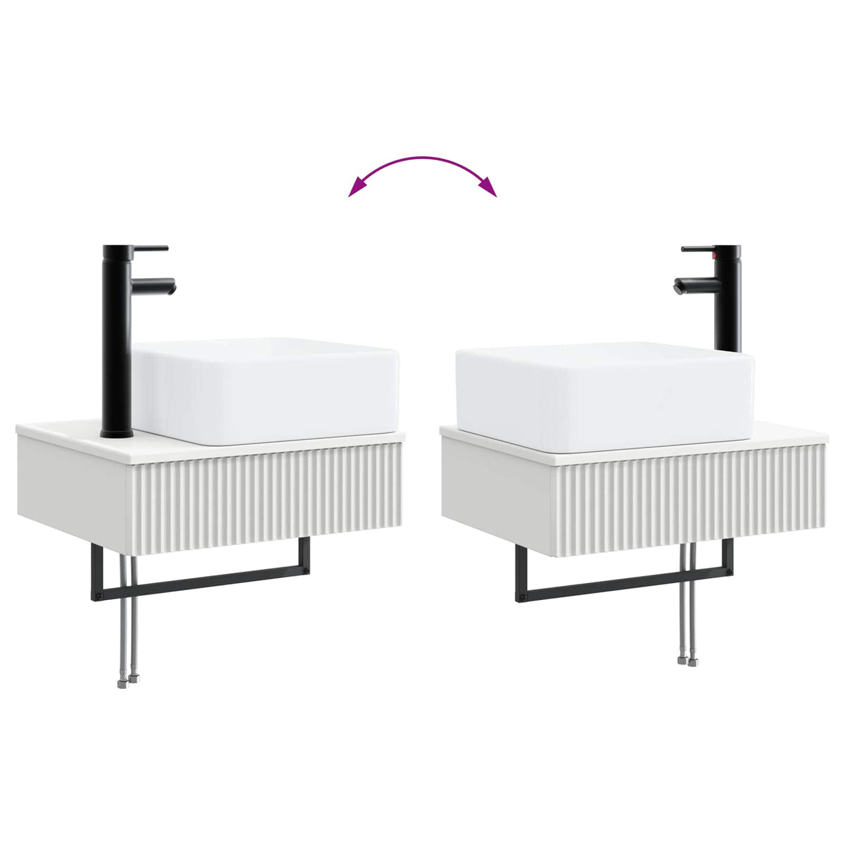 Bathroom Cabinet Set 3 pcs White 53 x 35 x 39 cm