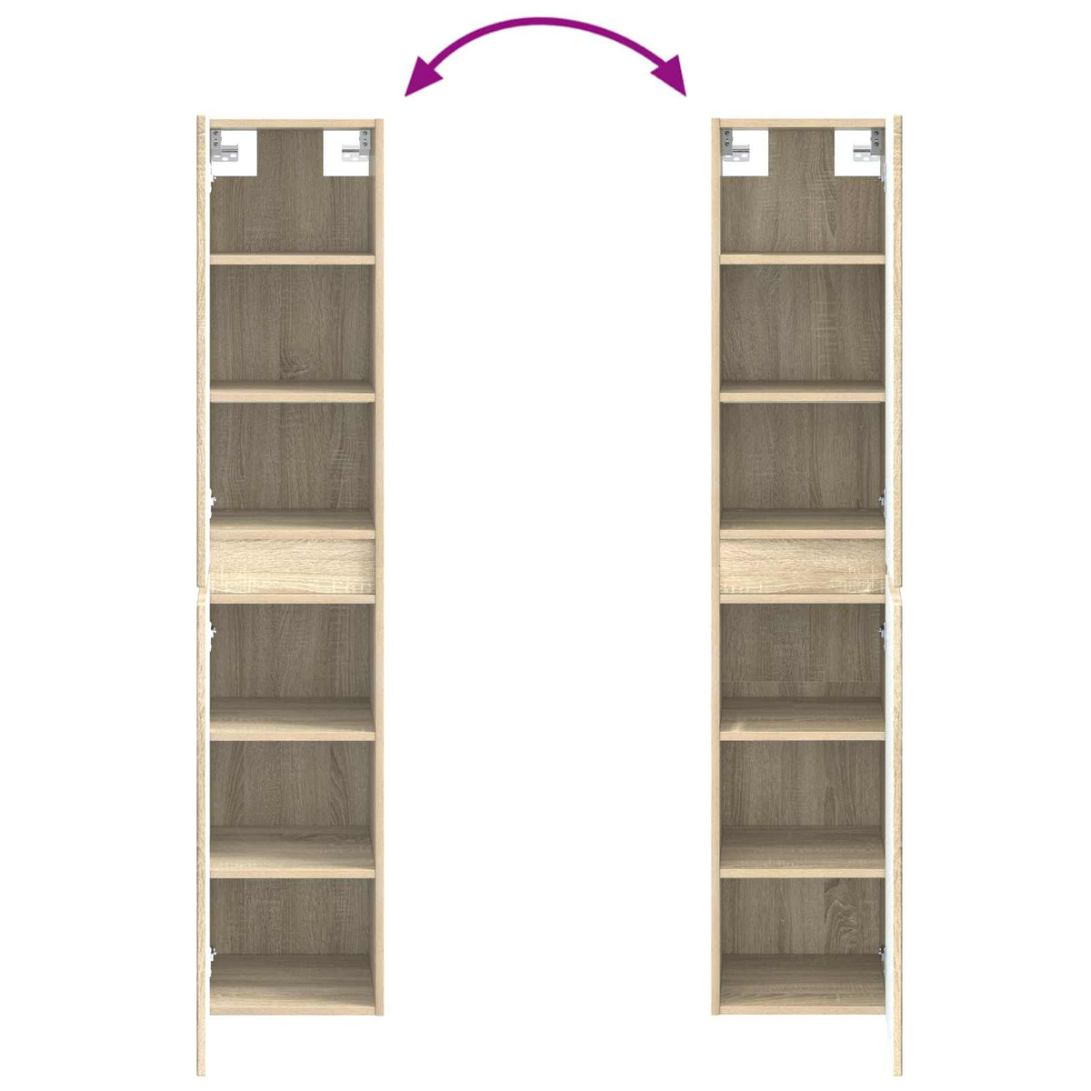 Bathroom Furniture Set 5 pcs Sonoma Oak 33 x 34.5 x 160 cm