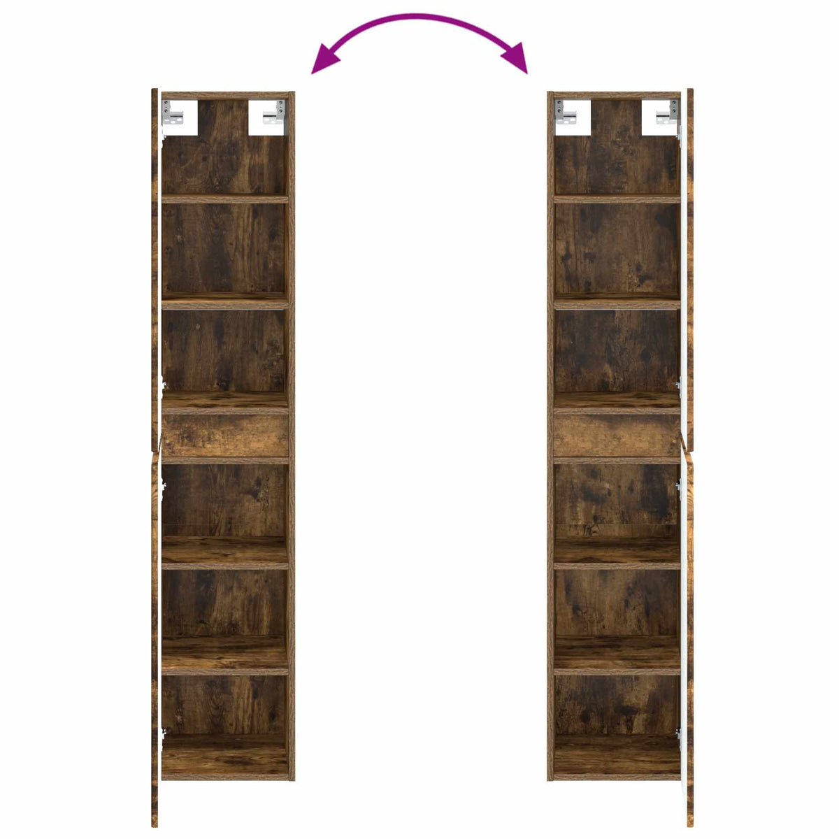 Bathroom Furniture Set 5 pcs Smoked Oak 33 x 34.5 x 160 cm