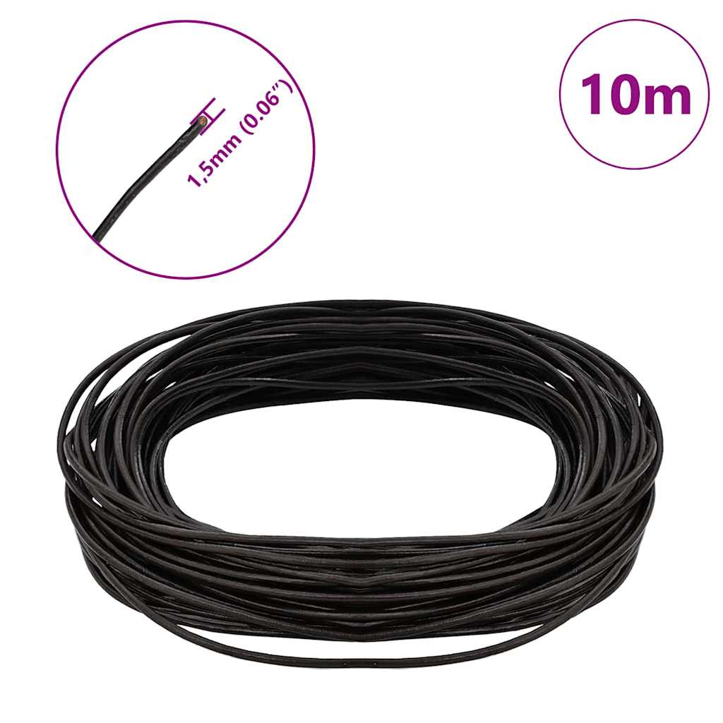 Leather Cord 1 Dark Brown Ø1.5 mm x 10 m Leather