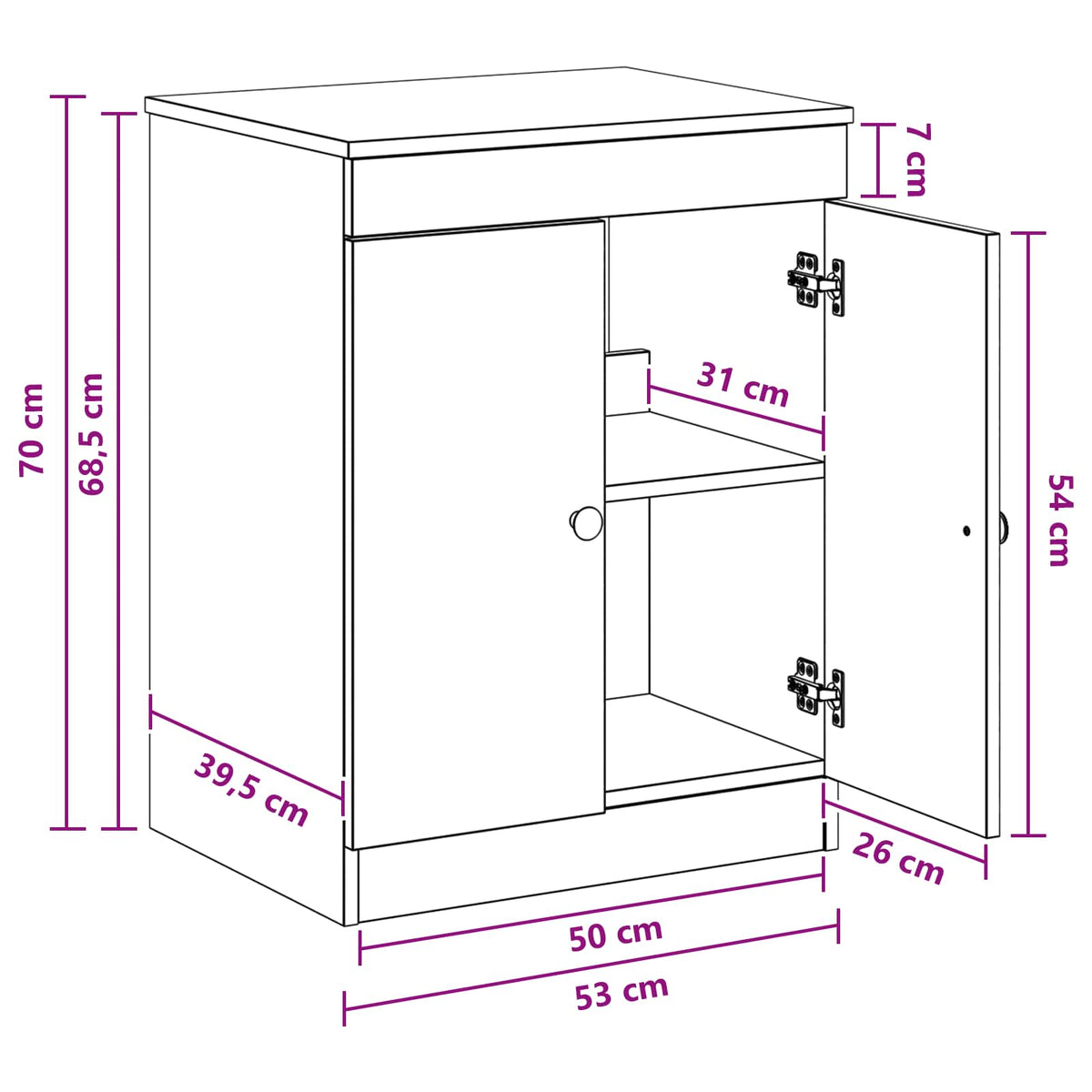 Bathroom Cabinet Concrete Grey 54 x 41 x 70 cm Engineered Wood