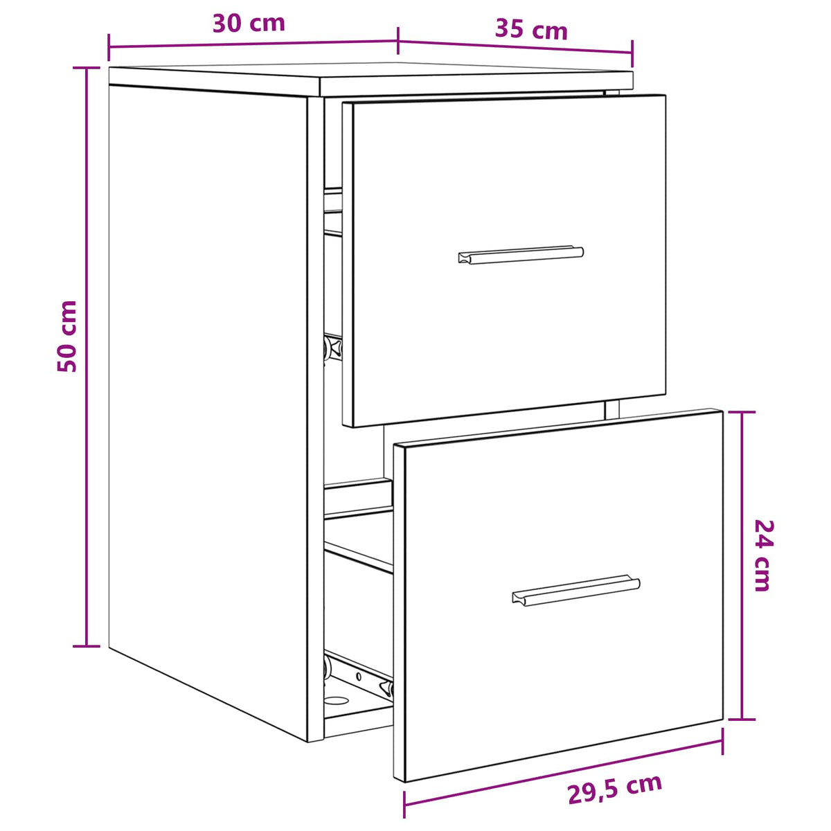 Bathroom Cabinet In-between Artisan Oak 30 x 35 x 50 cm